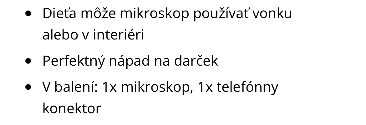 REZERVE Detsky mikroskop NOVÝ (zabalený) - 12