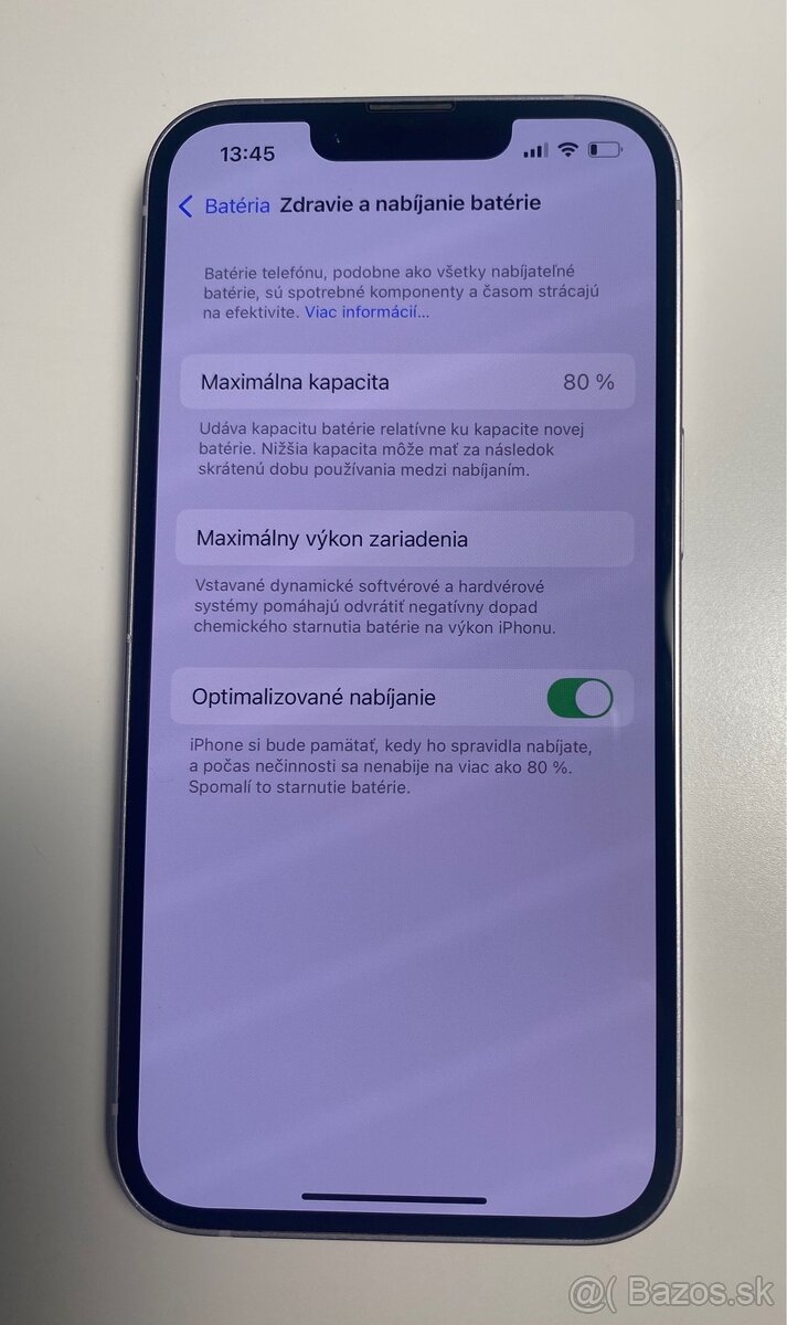 iPhone 14, batéria 80% - 12