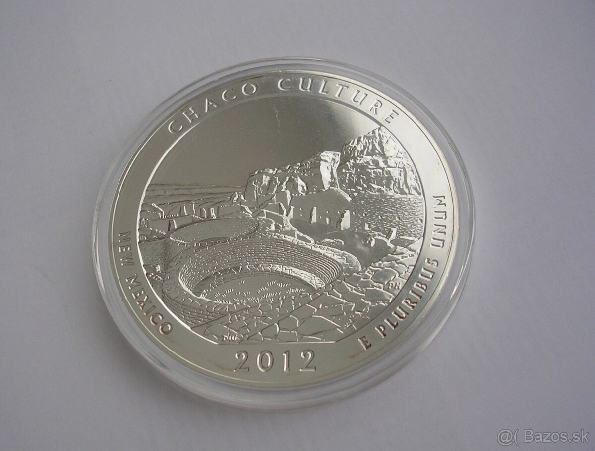5 Oz Quarter Dollar 2012 New Mexico - CHACO CULTURE - 12
