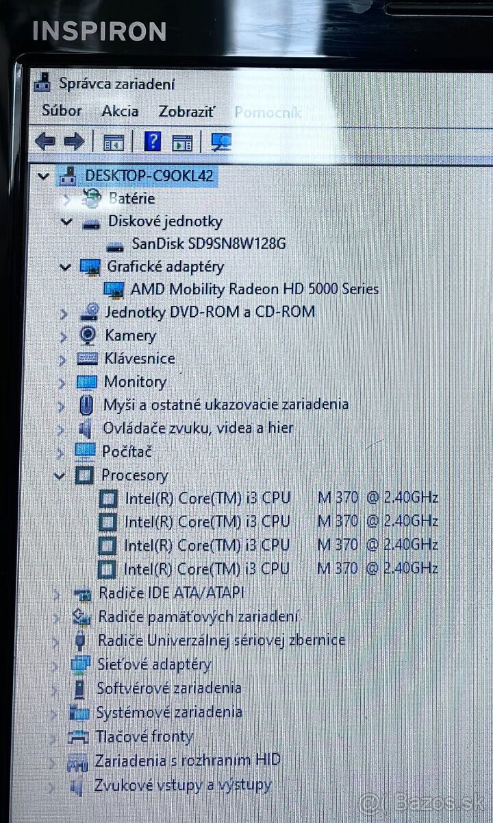 Dell Inspiron / intel i3 / 8GB RAM / 128GB SSD / 15.6" - 12