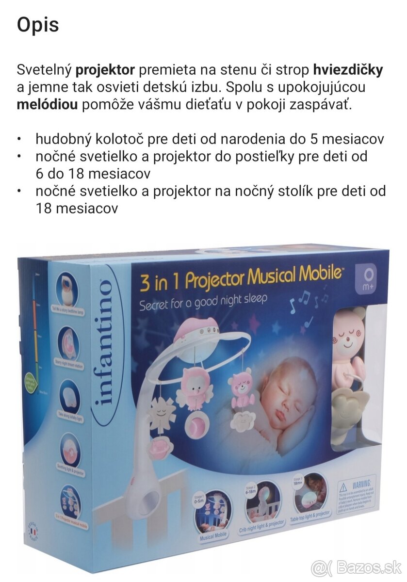 Projektor, kolotoč na postieľku - 12