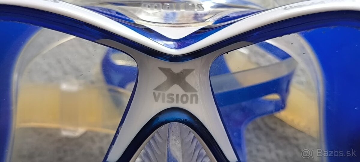 potapacska maska Mares X-VISION modra biela - 12