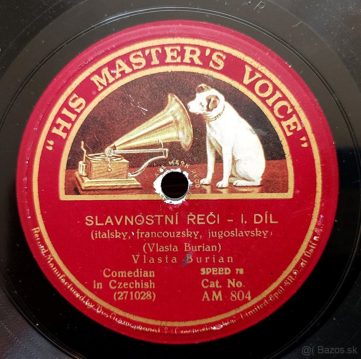 Vlasta Burian, tři starožitné gramodesky His Master’s Voice - 12