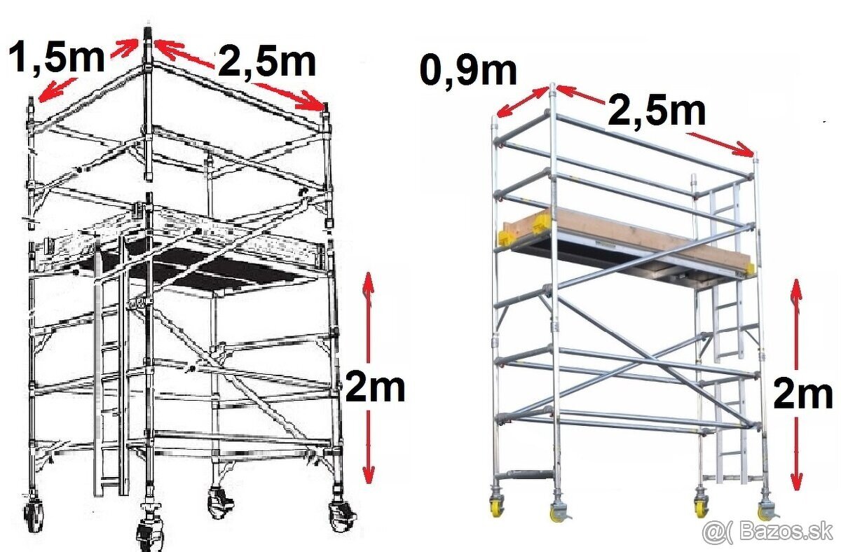Lešenie Dubnica, Debnenie, Svorky, pojazdné lešenie - 12