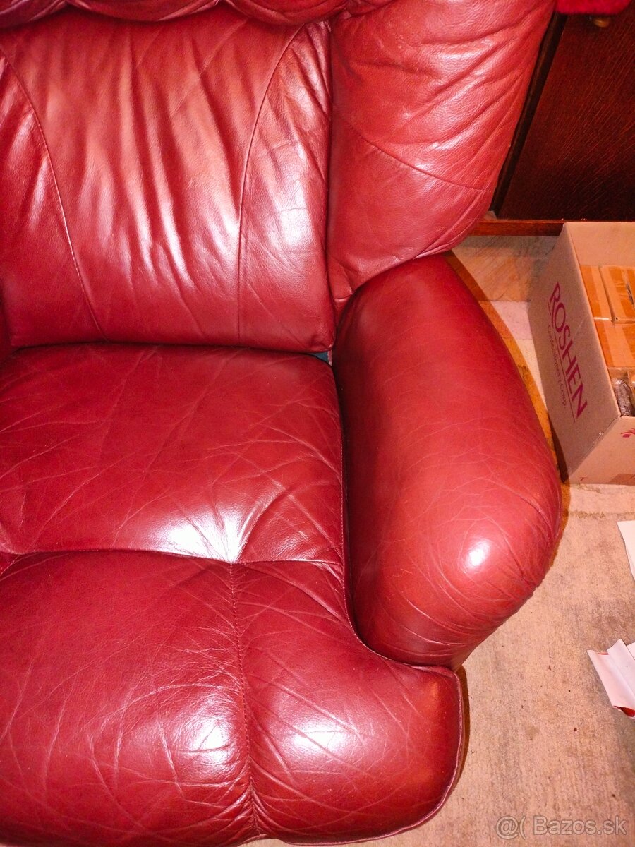 Kožené kreslo PEEM Tuzex Hojdacie a otacace kožené kreslo - 12