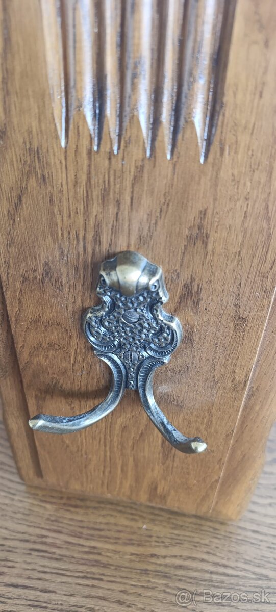 Rustikální botník, věšáky, předsíňový set, masív - 12