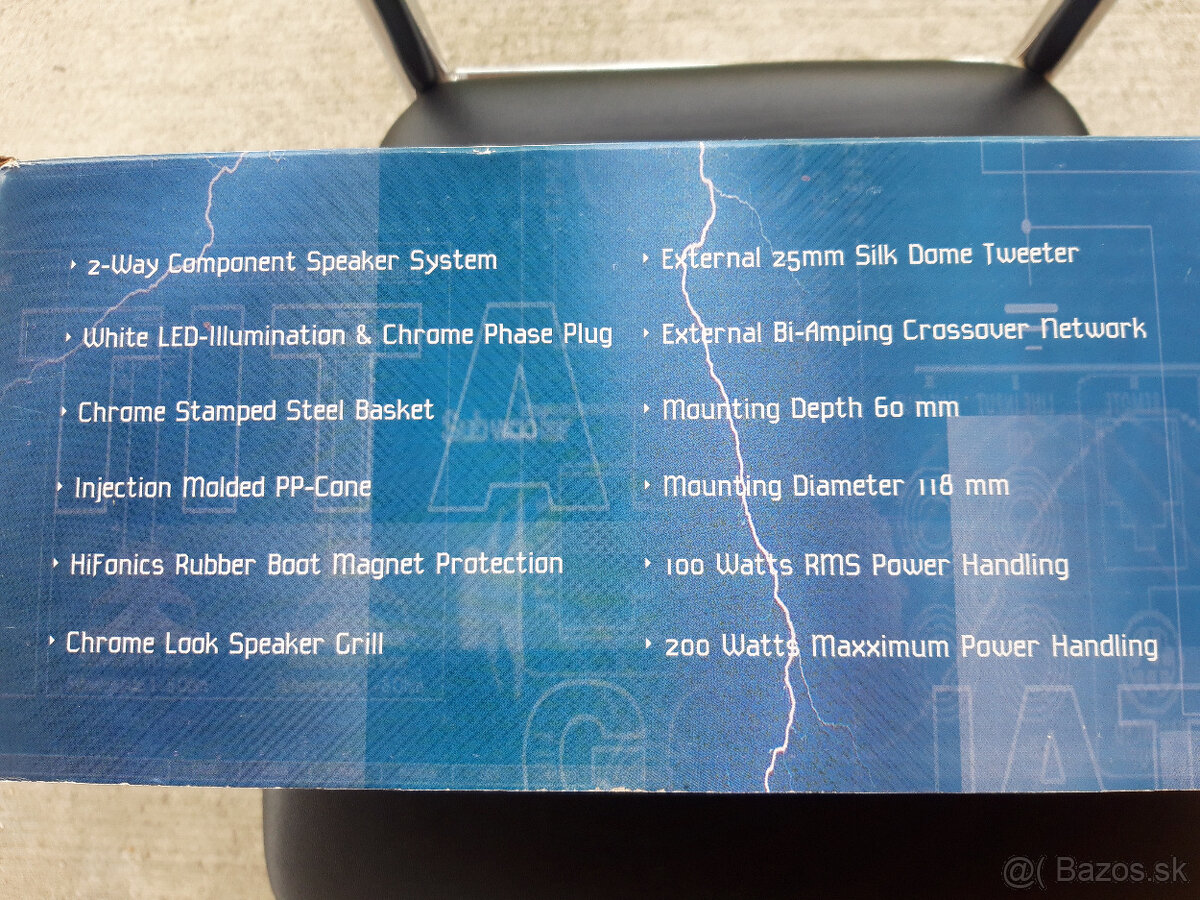 =ø13cm= HIFONICS BRUTUS - dvojpásmové 13cm kompá 2x100W RMS - 12