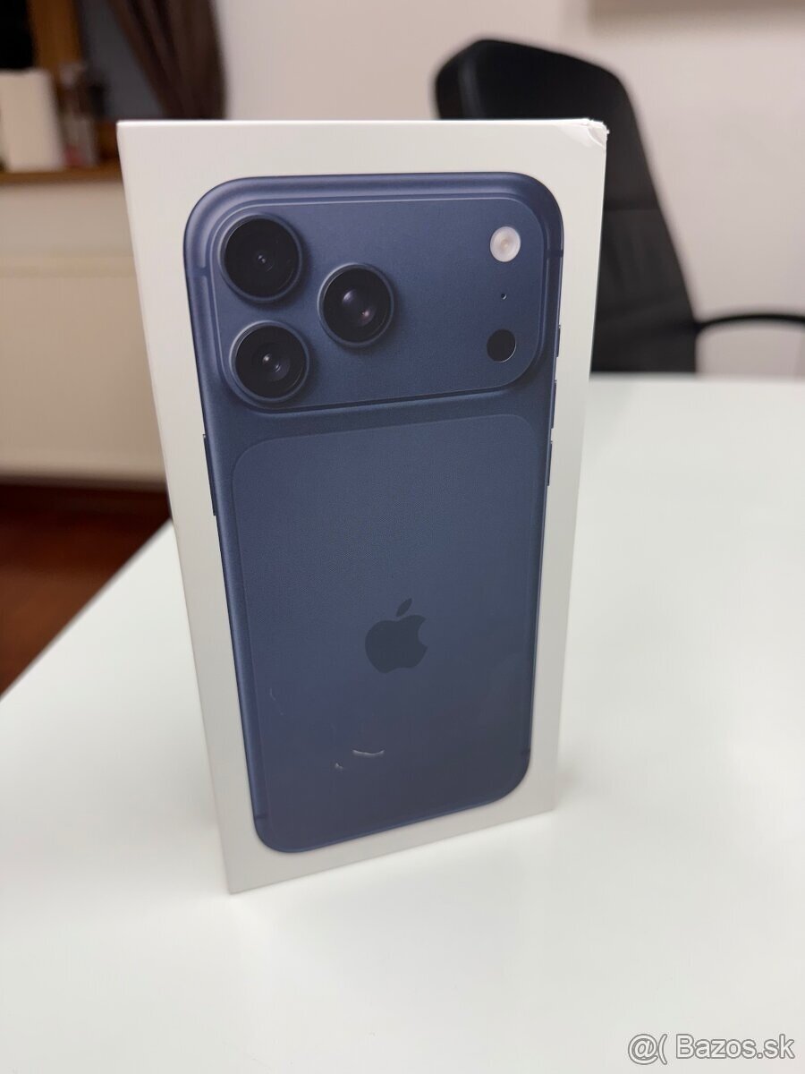 Iphone 17 pro max 256gb Deep Blue polnočný modrý nerozbalený - 12