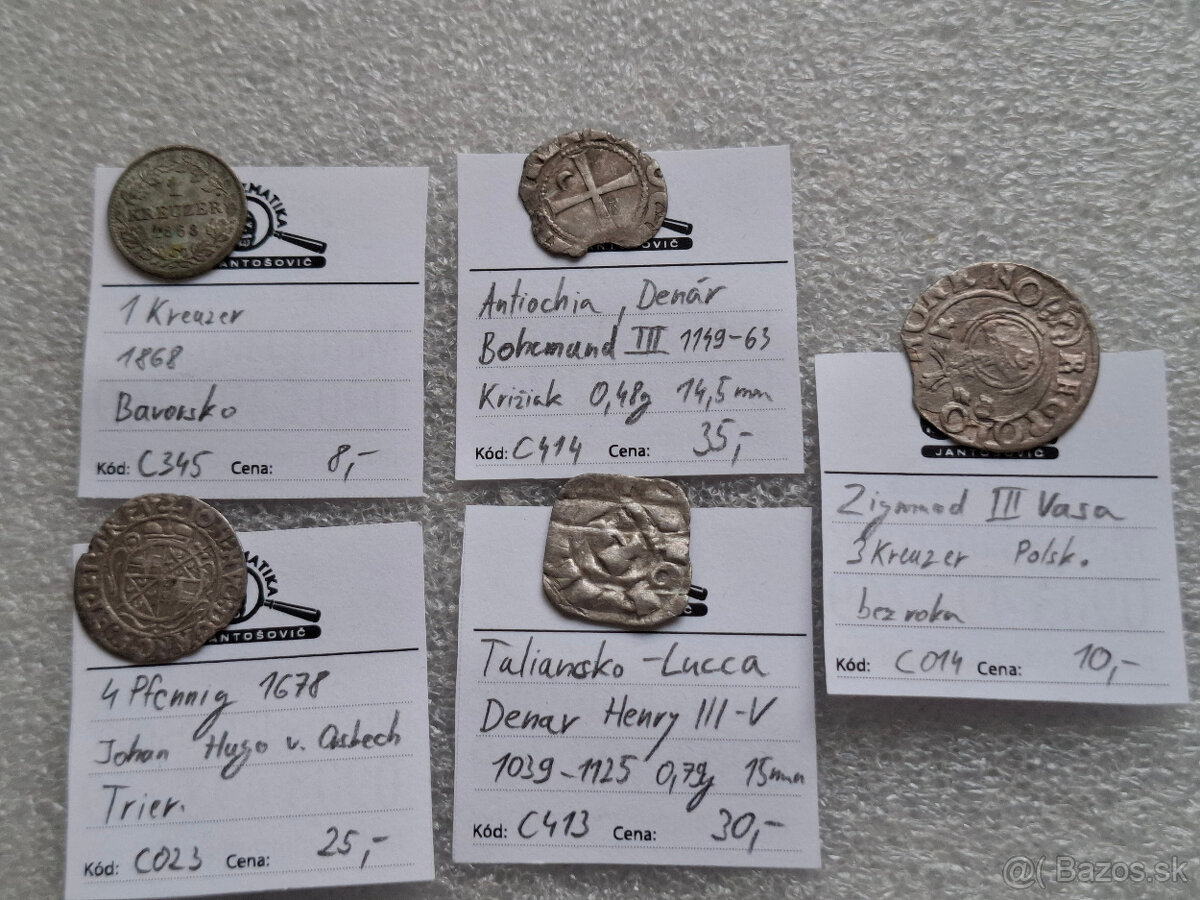 Stare strieborne mince Europa/svet - 12