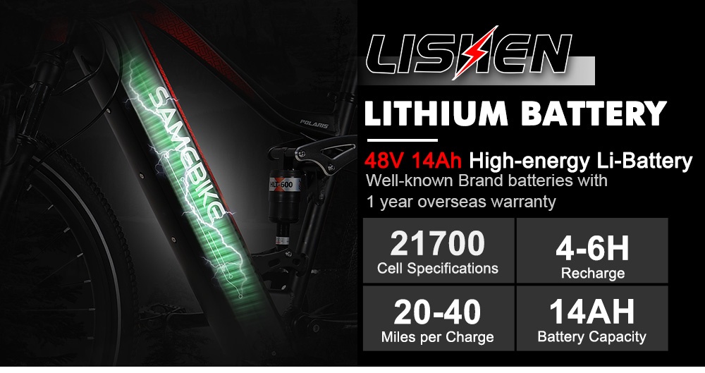 Elektrický bicykel SAMEBIKE XD26-II - 12