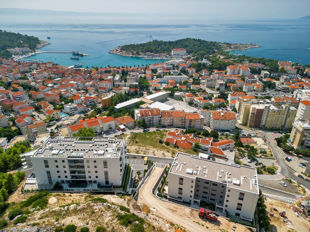 3izb, Makarska, centrum, 500m od mora, novostavba, - 12