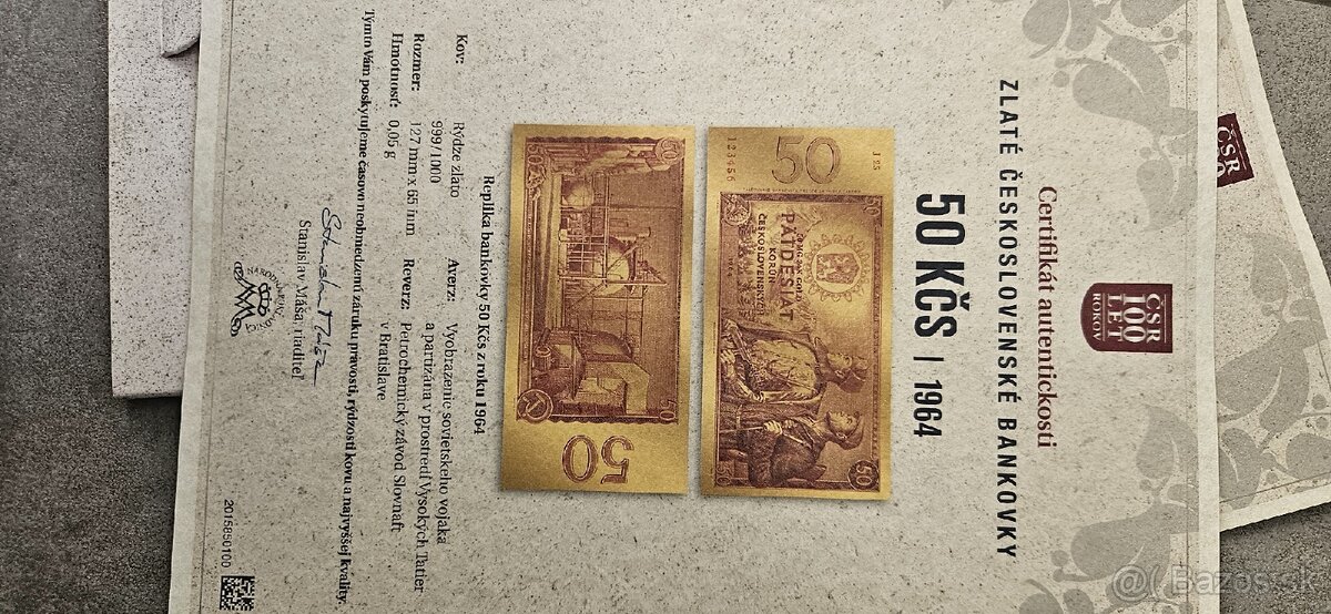 Zlate bankovy a minca - 12