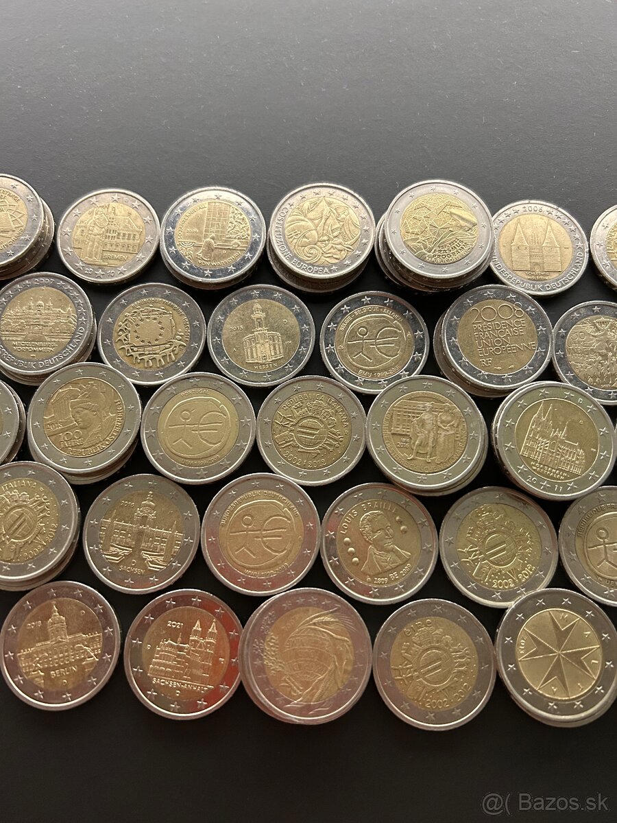 2€ mince, mix rôzne, zberateľské, euro, - 12