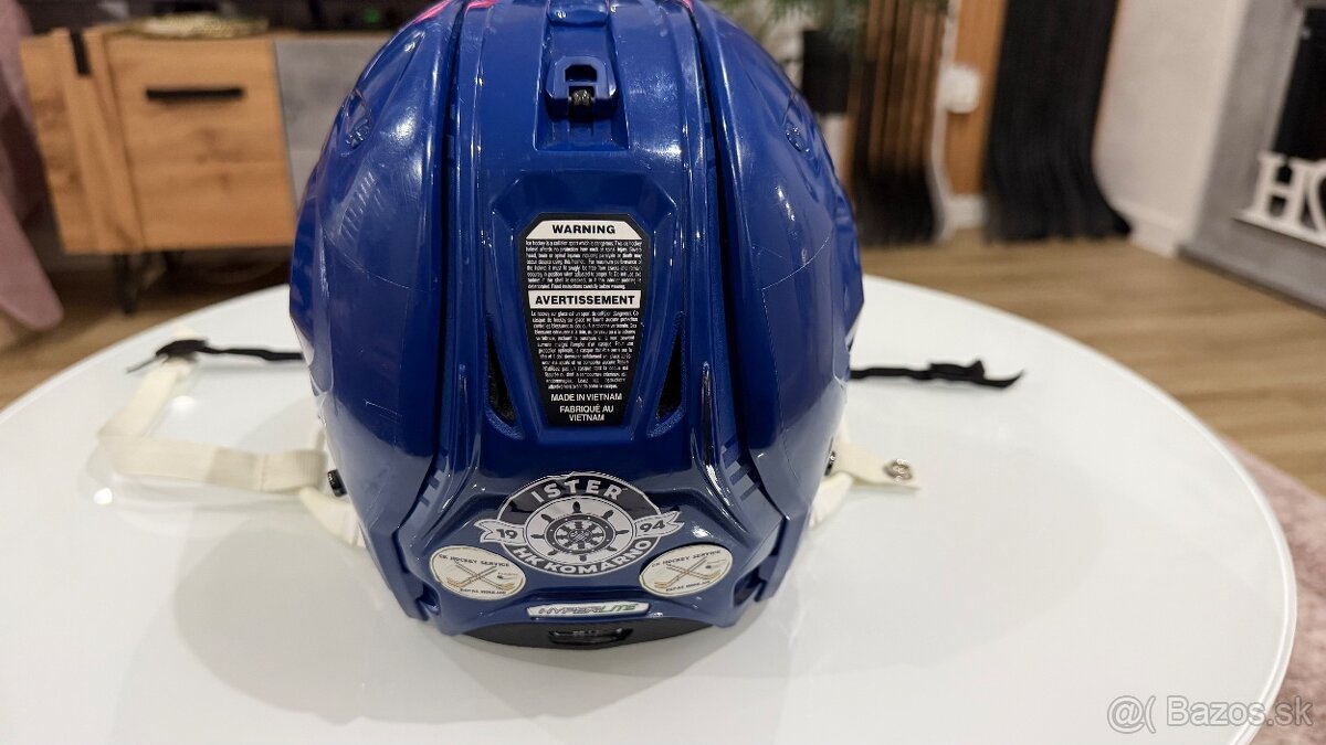 ✅ HOKEJOVÁ PROFI PRILBA - BAUER HYPERLITE = M - L = BLUE ✅ - 12