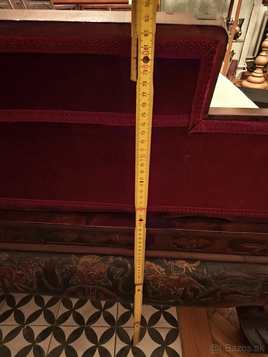 Unikátna starožitná čínska posteľ - 12