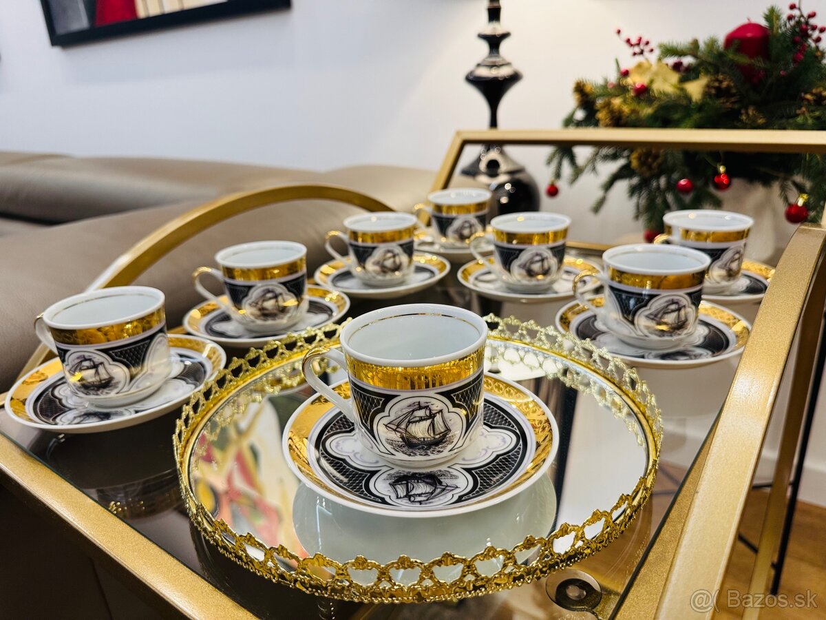 Retro vitrínová súprava 8 ks šálok - 12