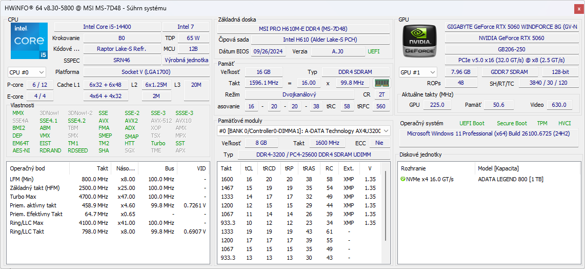 Nový PC Intel i5 14400 16G 1TB SSD RTX 5060 8G RGB WIN11PRO - 12
