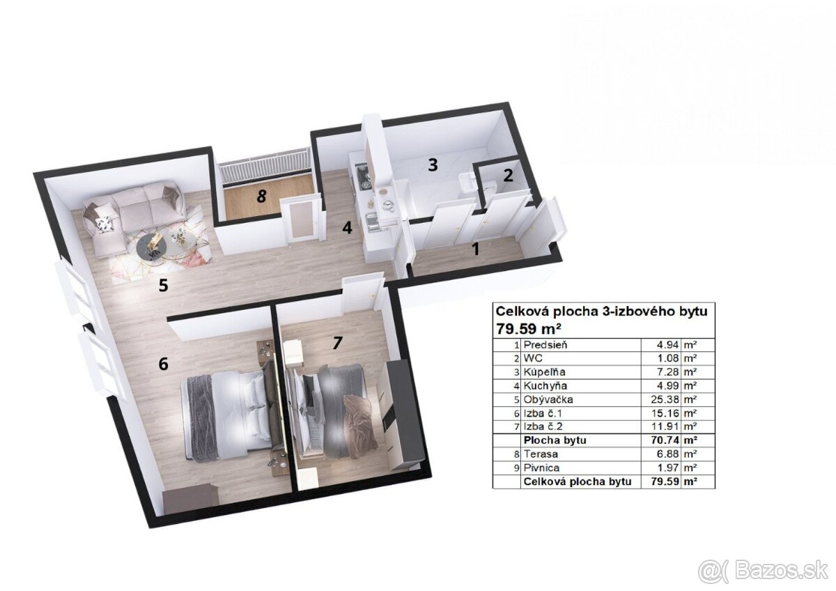 3i byt pod hradom v Hainburgu | terasa s výhľadom | parking - 12
