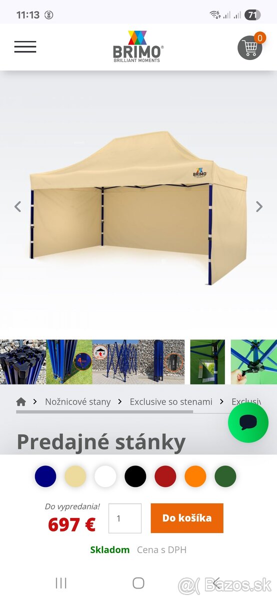 Brimo nožnicový stanok. Altánok. Predajný stánok - 12