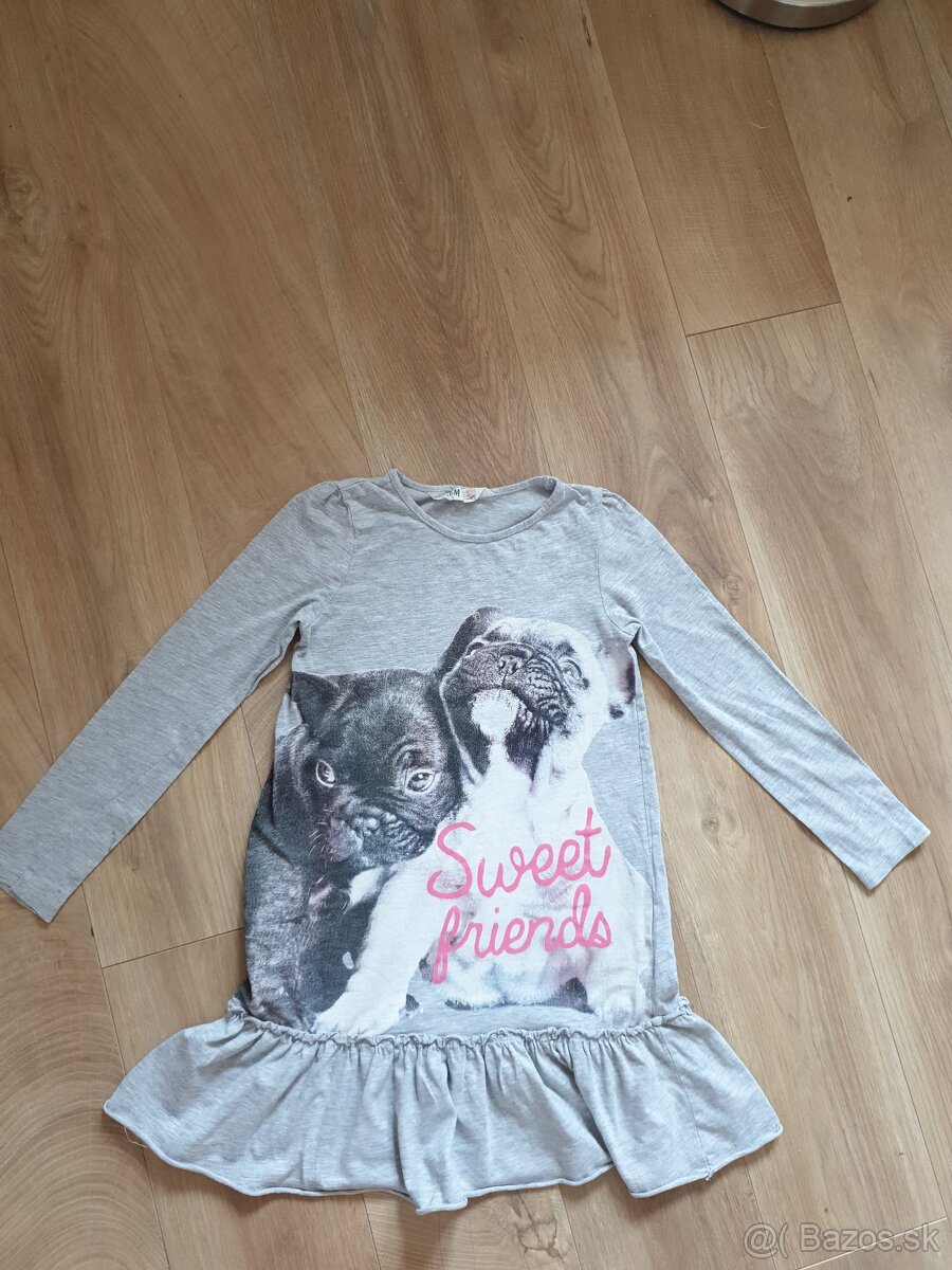 2x leginky +2x tuniky+Vesta+teplakove nohavice 122/128 - 12