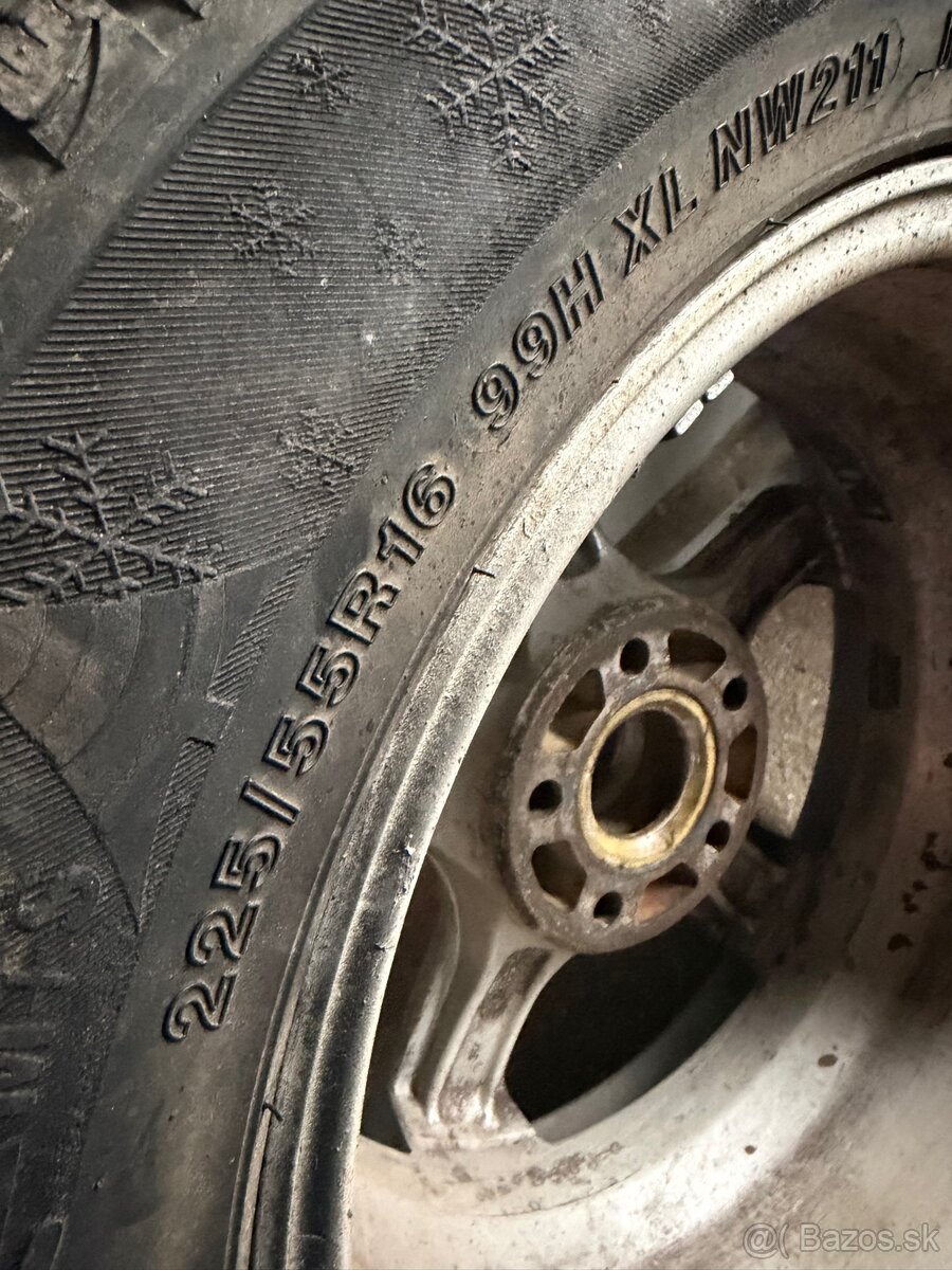 Al disky Audi, Škoda+pneumatiky 225/55 R16. - 12