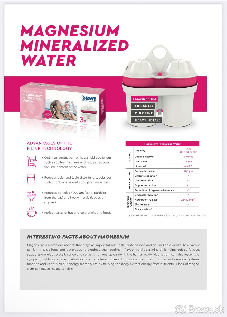 BWT VIDA filtračná kanvica biela + 3× filter - 12