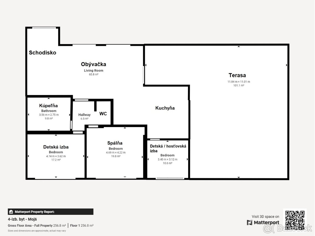Predaj:Veľkometrážny 4izbový byt(140m2)s terasou(100m2)–Mojš - 12