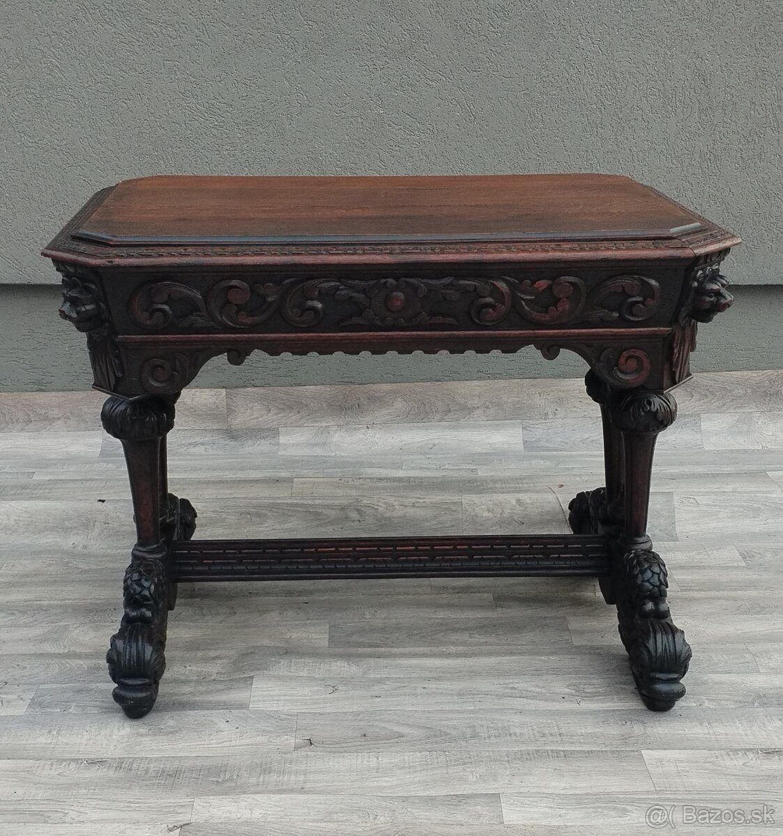 Stôl starožitný neorenesančný. - 12
