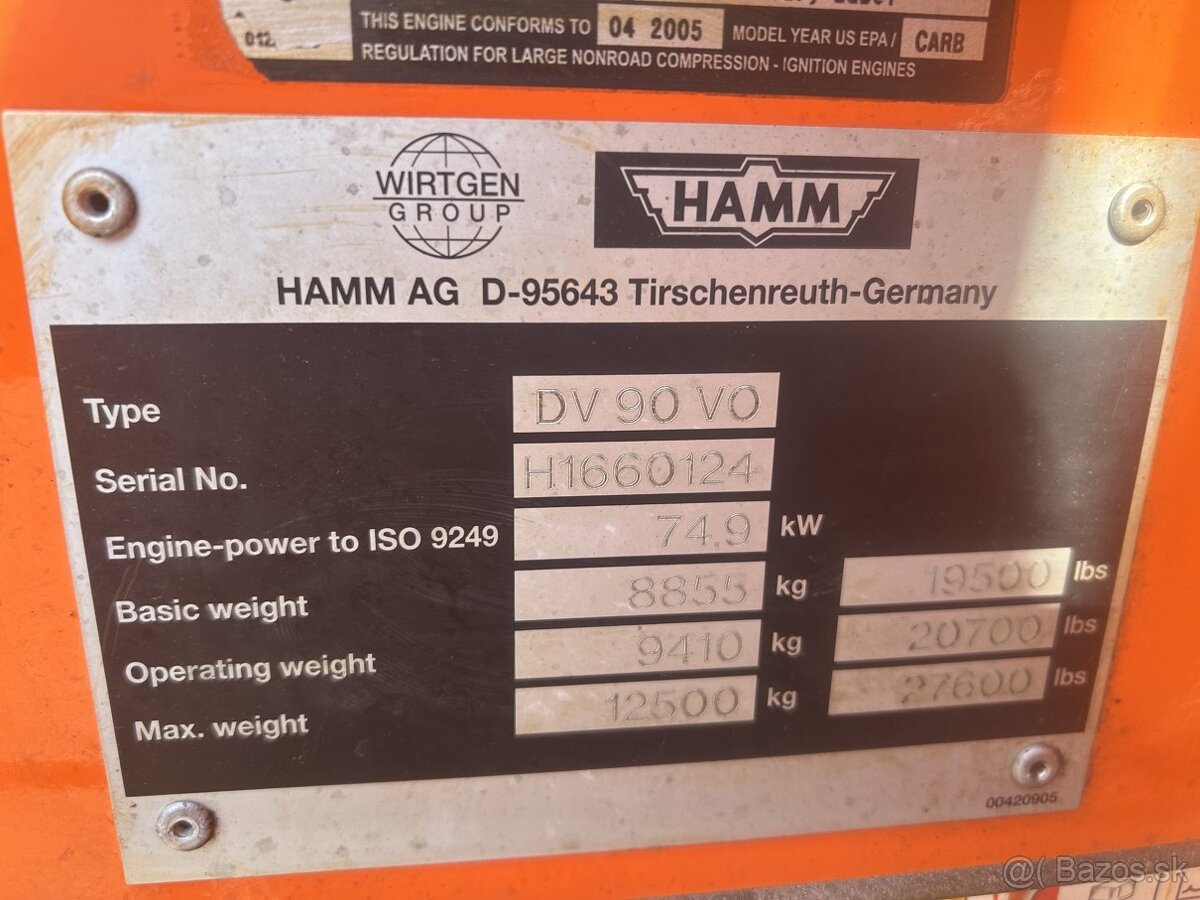 HAMM DV 90 VO vibrační válec - 12