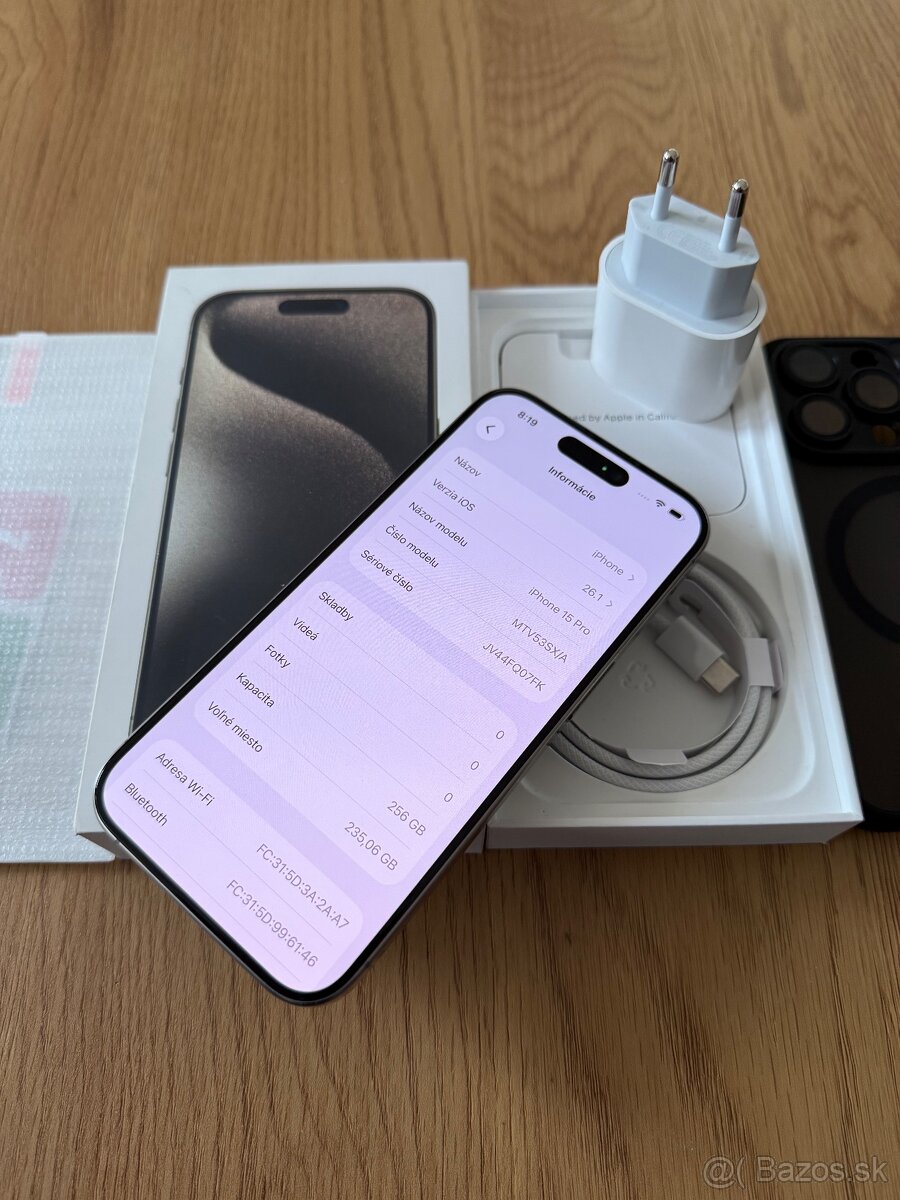 iPhone 15 Pro 256 gb Natural Titanium v záruke - 12