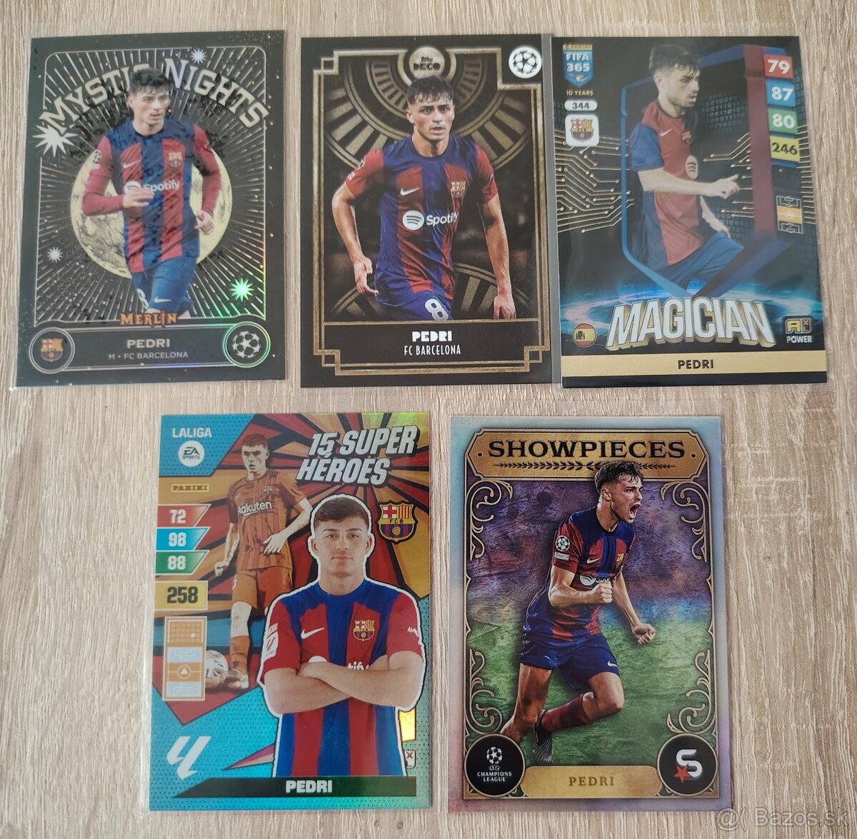 Lewandowski, Ferran Torres, Pedri, Gavi - futbalové kartičky - 12