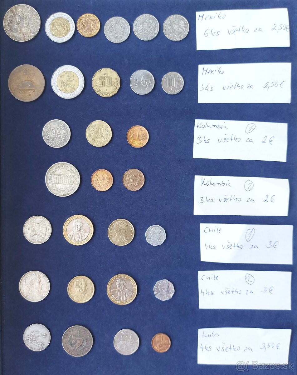 Zbierka mincí - Ázia, Afrika, Indonézia, Latinská Ame (dopl) - 12
