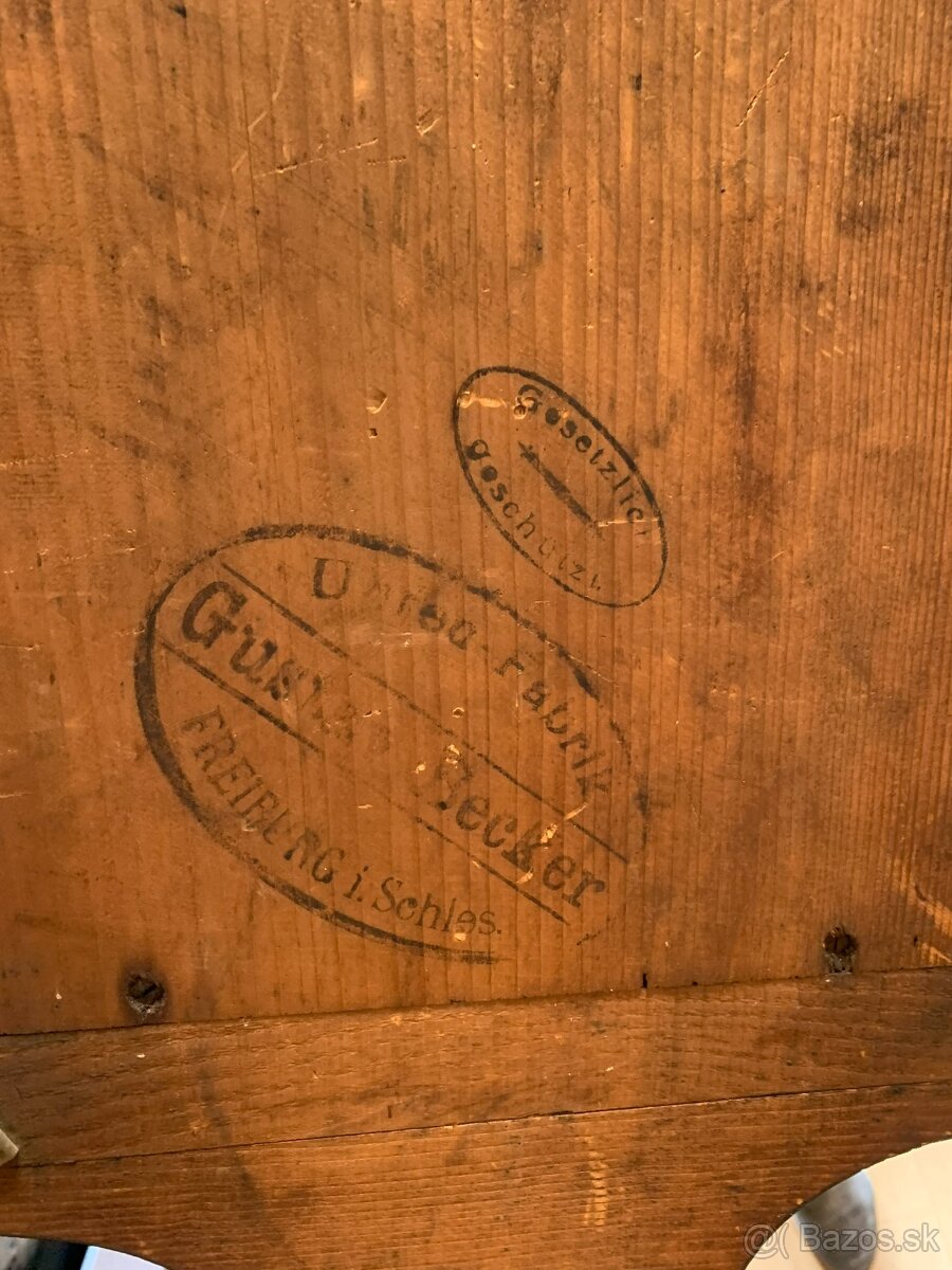 Starožitné nástenné hodiny - Gustav Becker - 12