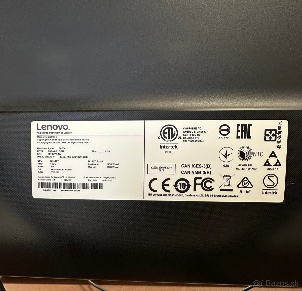 Lenovo All on One IdeCentre 300-20ISH - 12