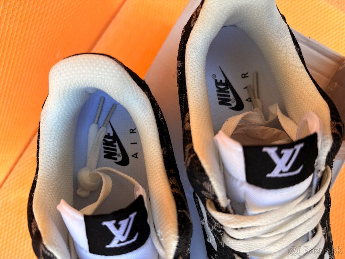 Nike Air Force x Louis Vuitton Čierne s bielim - 12