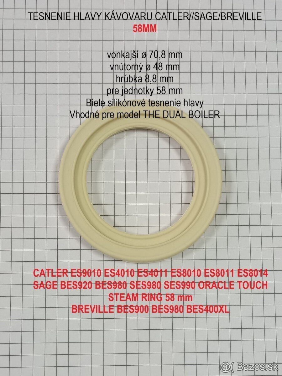 silikónové TESNENIA HLAVY KÁVOVARU CATLER/SAGE/BREVILLE - 12