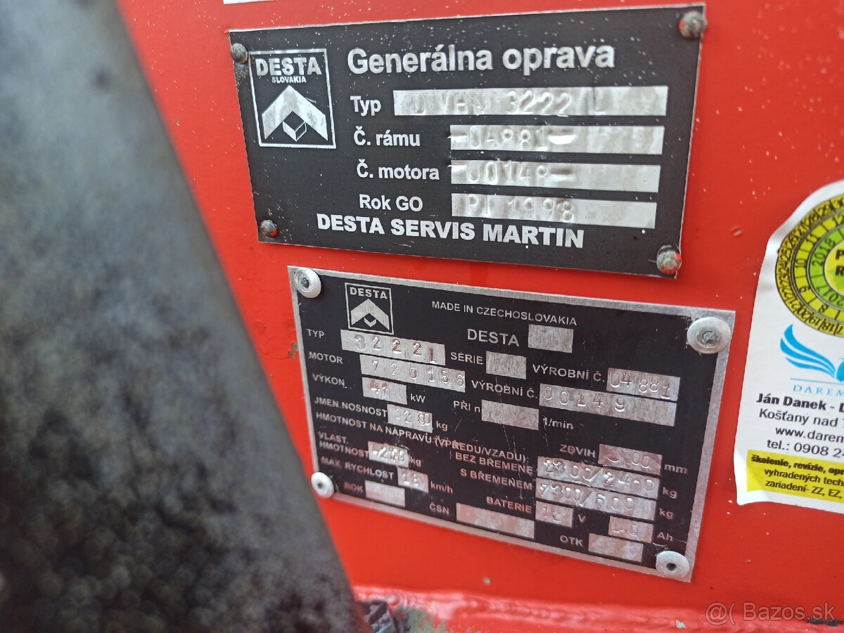 Desta dvhm 3222 l VZV vysokozdvižný vozík - 12