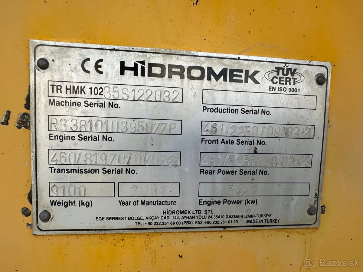 HIDROMEK traktorbager 4x4 2007 VIN 032 - 12