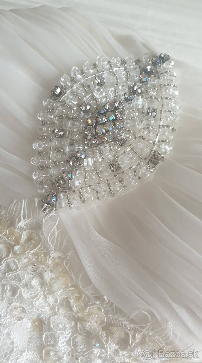 Predám krásne svadobné šaty XS 34-36 za symbolickú cenu 49€ - 12