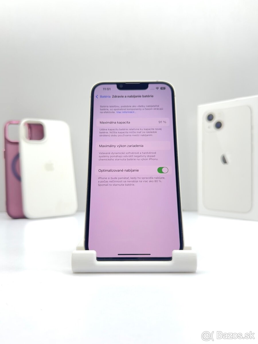 iPhone 13 128GB WHITE TOP STAV ORIGINÁL - 12