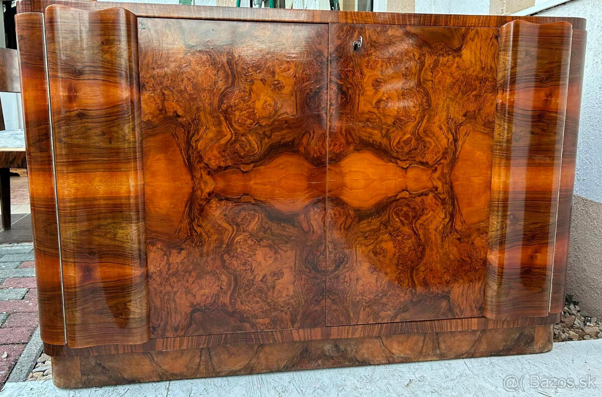 art DECO kabinet / sekretár - 12