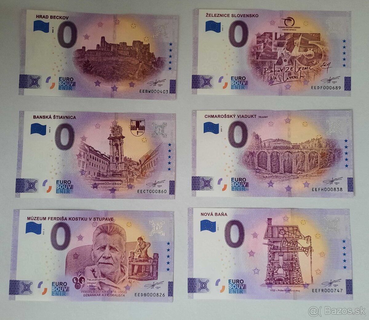 0€ / 0 euro suvenírová bankovka SK - 12