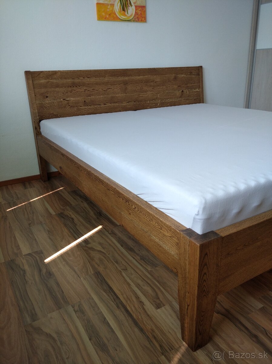 Dubová manželská posteľ Hugo + rošt zdarma, cena od 750€ - 12