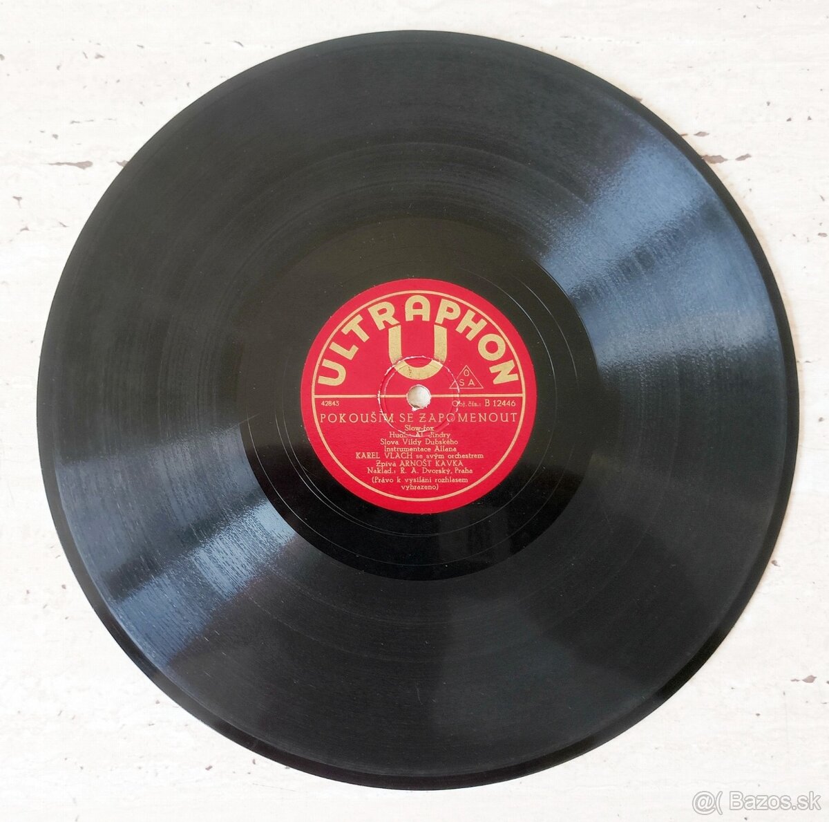 R. A. Dvorský a jeho orchestr, 4 staré šelakové gramodesky - 12
