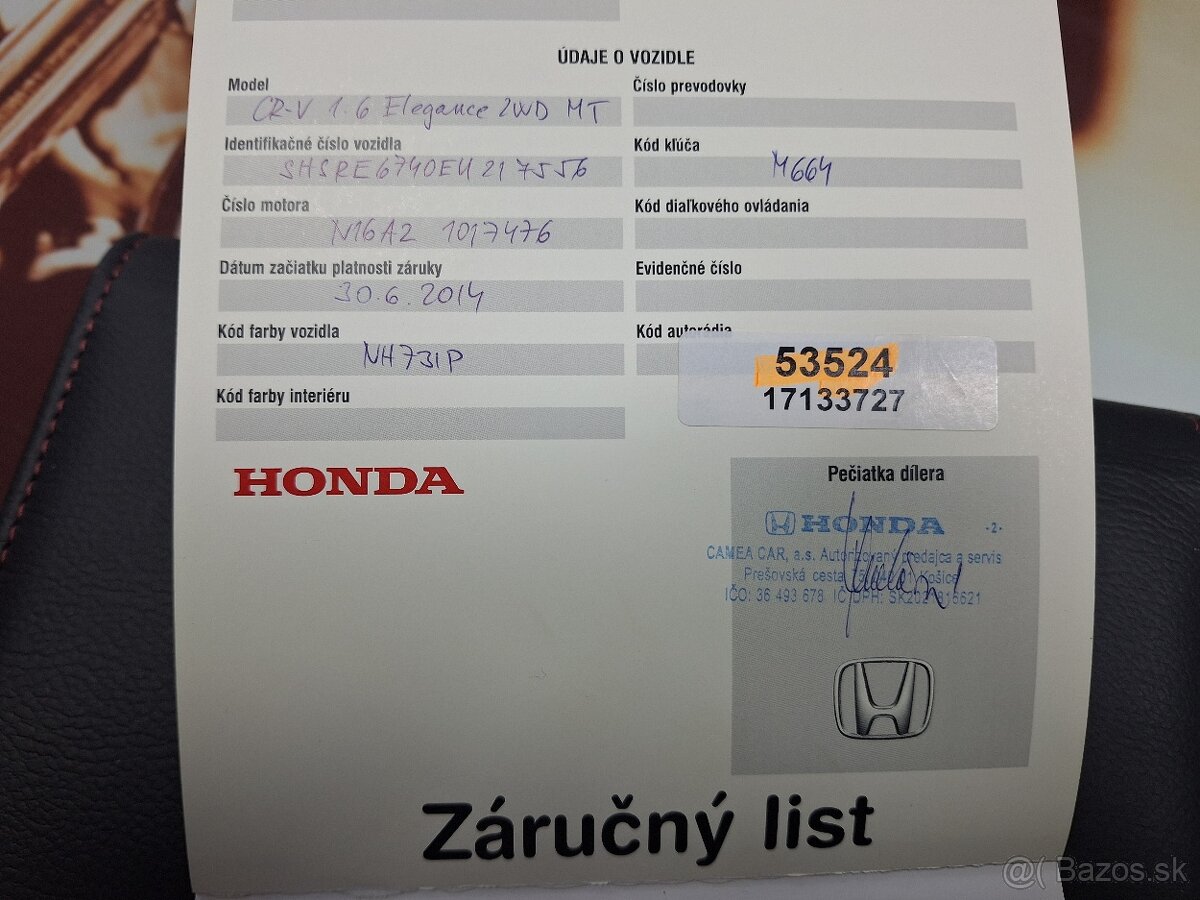 Honda CRV kup,na SK - 12