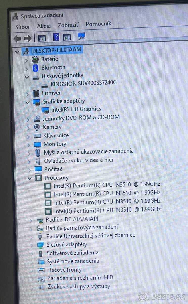 HP 250 G2 / Intel 4-jadro / 8GB RAM / 240GB SSD / 15.6" - 12