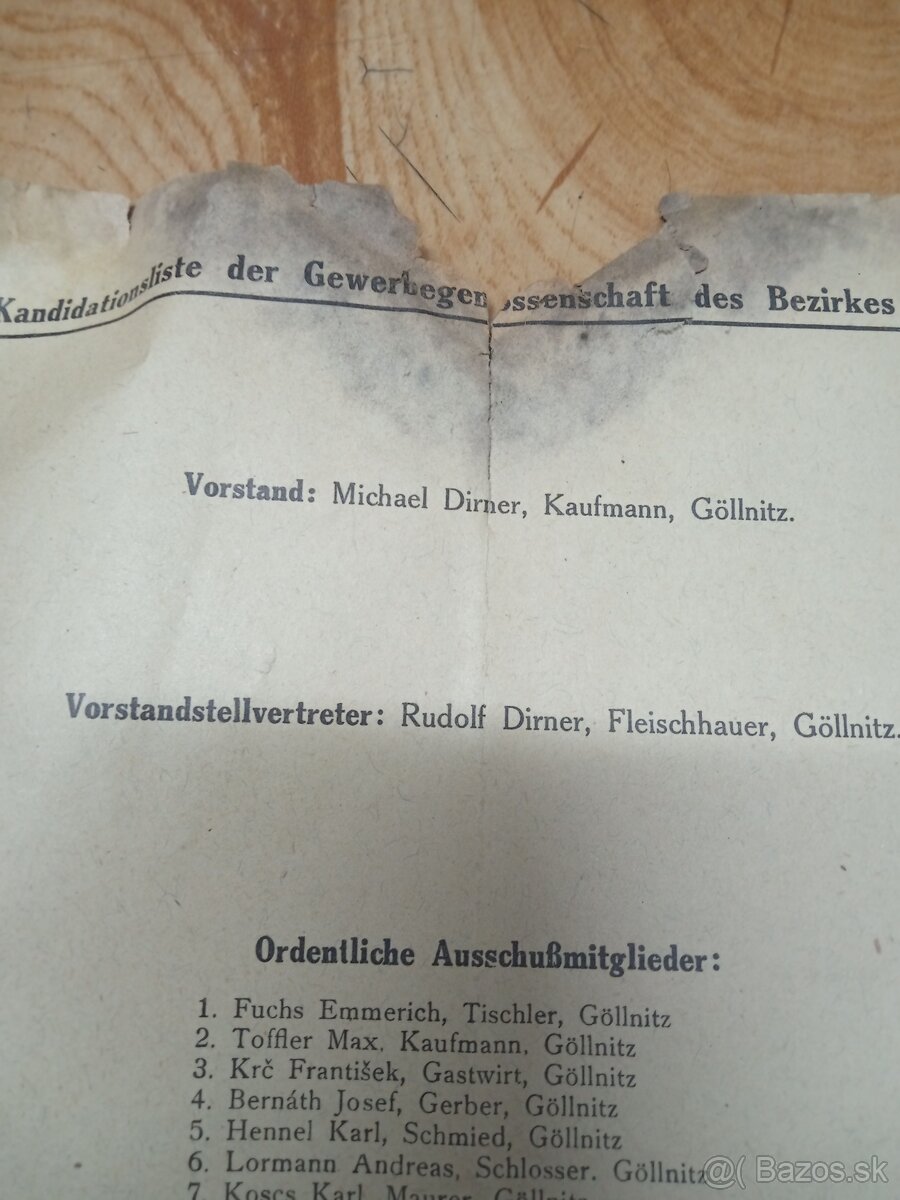 Gelnica voľby leták starý - 12