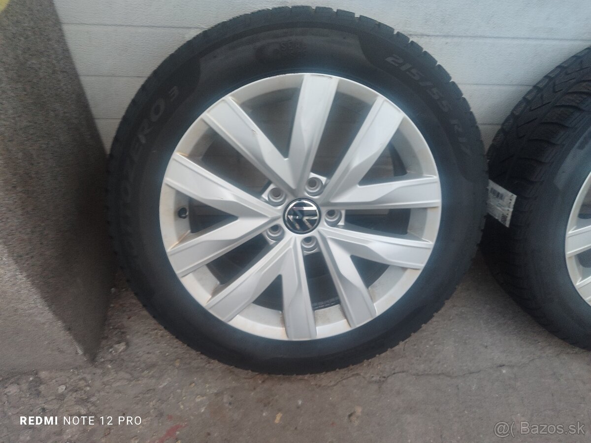 5x112 R17, 7J ET38, zimná sada s pneu 215/55 R17 - 12