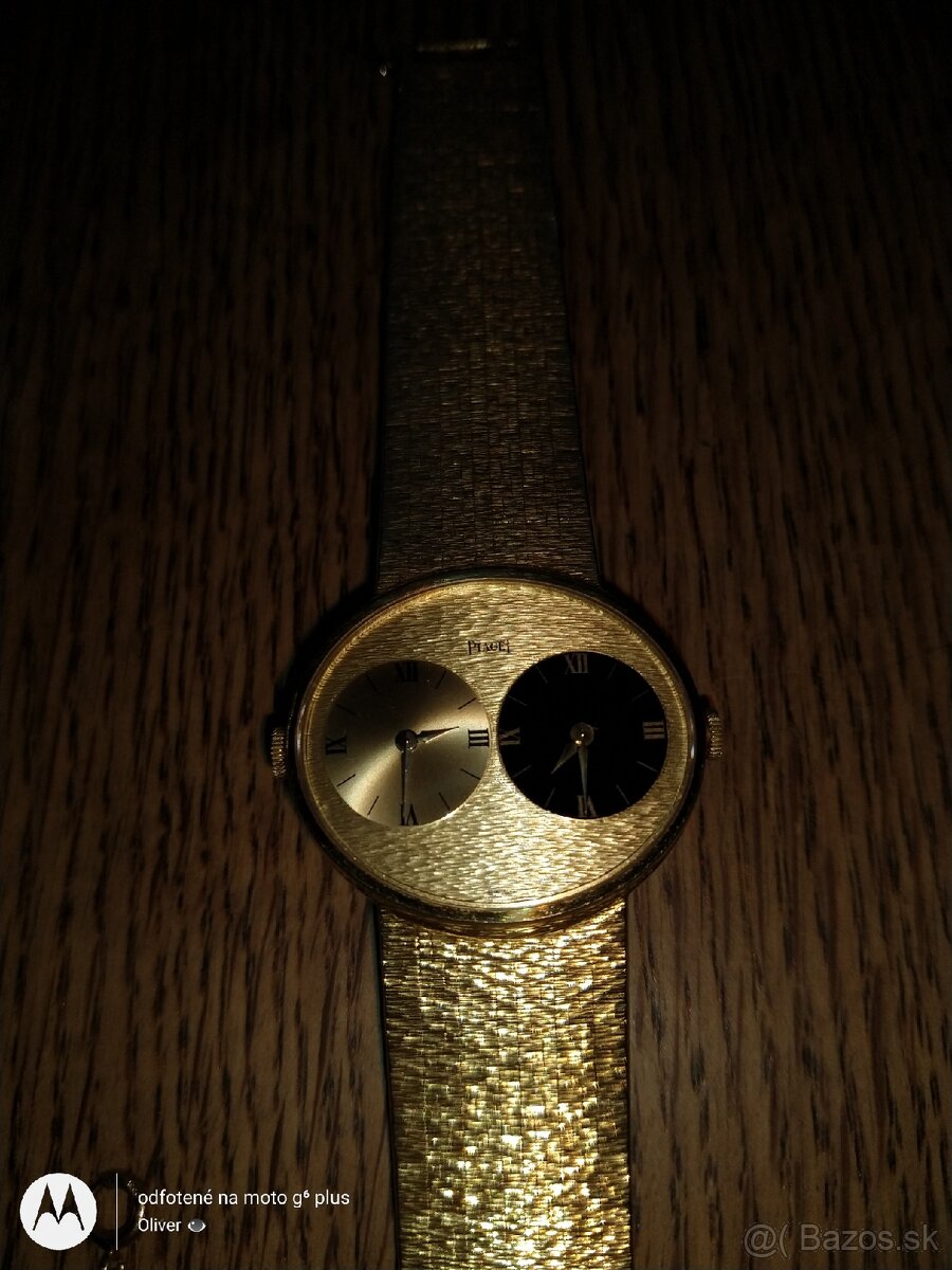 Exkluzívne Zlaté Hodinky PIAGET Dual Time 18k/750 - 12