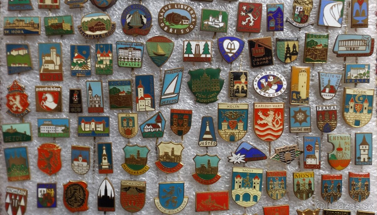 odznaky - turistika, heraldika, příroda, hrady, lázně, erby - 12